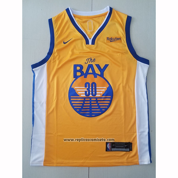 Camiseta Golden State Warriors Stephen Curry #30 Statement Oro